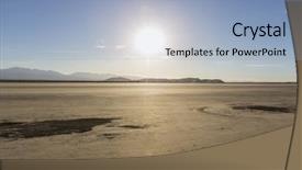  Presentation with sun desert - Theme having afternoon sun at el mirage background and a light blue colored foreground