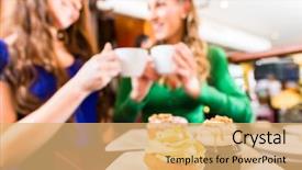  Presentation with friends eating and drinking wine - Amazing slides having afternoon tea - friends having fun and eating backdrop and a yellow colored foreground