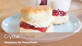  Presentation with afternoon tea - Amazing PPT theme having afternoon-tea-british-tea backdrop and a coral colored foreground