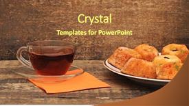  Presentation with afternoon tea - Beautiful presentation design featuring afternoon tea served backdrop and a tawny brown colored foreground