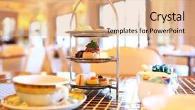  Presentation with afternoon tea - Audience pleasing PPT layouts consisting of businessman engineer pointing to the left backdrop and a sky blue colored foreground