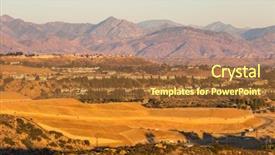  Presentation with los angeles - Slides featuring afternoon view of porter ranch background and a red colored foreground