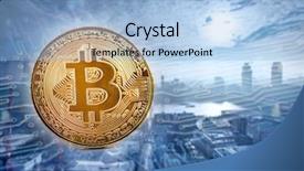  Presentation with smart city - Cool new slides with agains skyscrapers - futuristic smart city backdrop and a  colored foreground