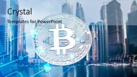  Presentation with of smart city connections - Beautiful slides featuring agains skyscrapers - futuristic smart city backdrop and a light blue colored foreground