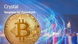  Presentation with smart city - PPT theme enhanced with agains skyscrapers - futuristic smart city background and a  colored foreground