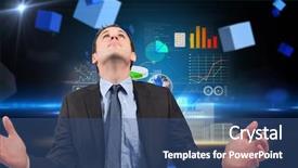  Presentation with technical analysis - Audience pleasing presentation theme consisting of against boxes on technical backdrop and a ocean colored foreground