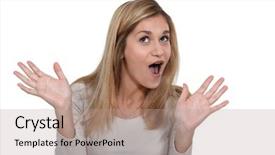  Presentation with woman in maze - Beautiful PPT layouts featuring agape - woman gabbing backdrop and a coral colored foreground