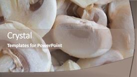  Presentation with bisporus - Cool new presentation with agaricus bisporus aka champignons mushrooms backdrop and a gray colored foreground