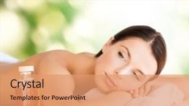  Presentation with spa concept - Audience pleasing PPT theme consisting of health age - beauty and spa concept backdrop and a  colored foreground