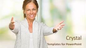  Presentation with middle east camel caravan - Slide deck featuring age adult woman wearing winter background and a  colored foreground