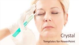  Presentation with injection - Beautiful presentation theme featuring age and beauty a doctor is doing the injection backdrop and a lemonade colored foreground