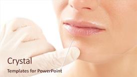  Presentation with injection - Theme enhanced with age and beauty a doctor is doing the injection background and a lemonade colored foreground