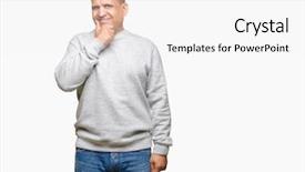  Presentation with arab - Presentation theme featuring age arab man wearing sport background and a  colored foreground