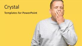  Presentation with arab - Slide set enhanced with age arab man wearing sport background and a yellow colored foreground