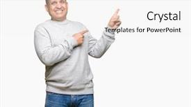  Presentation with arab - Slide deck enhanced with age arab man wearing sport background and a  colored foreground