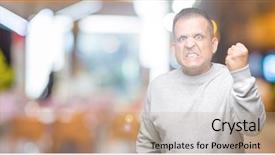  Presentation with arab - Presentation theme enhanced with age arab man wearing sport background and a coral colored foreground