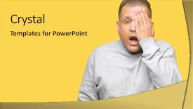  Presentation with physical fitness old age - Presentation design consisting of age arab man wearing sport background and a  colored foreground