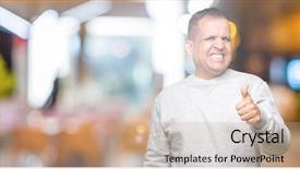  Presentation with arab - Audience pleasing presentation design consisting of age arab man wearing sport backdrop and a  colored foreground