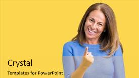  Presentation with winter - Slides enhanced with age beautiful woman wearing winter background and a yellow colored foreground