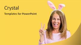  Presentation with middle east camel caravan - Slides featuring age brunette woman wearing easter background and a  colored foreground