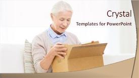  Presentation with shipping - PPT layouts consisting of age delivery mail shipping background and a sky blue colored foreground