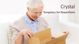  Presentation with shipping - Slides consisting of age delivery mail shipping background and a lemonade colored foreground