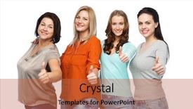  Presentation with women body - Audience pleasing theme consisting of age difference - friendship fashion body positive gesture backdrop and a red colored foreground