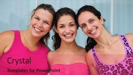  Presentation with diverse women - Audience pleasing slides consisting of age diversity - group of diverse women wearing backdrop and a red colored foreground