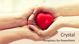  Presentation with help family - Beautiful PPT theme featuring age family love and health backdrop and a coral colored foreground