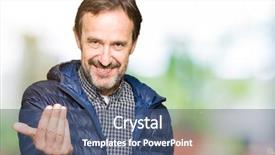  Presentation with hero man and women - Slides having age handsome man wearing winter background and a ocean colored foreground