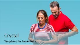  Presentation with loving hearts love heart candy - PPT theme consisting of age hispanic couple in love background and a  colored foreground