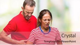  Presentation with love - Presentation theme having age hispanic couple in love background and a  colored foreground