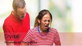  Presentation with stomach disease - PPT theme with age hispanic couple in love background and a red colored foreground