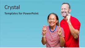  Presentation with love - Beautiful theme featuring age hispanic couple in love backdrop and a light blue colored foreground