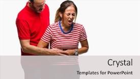  Presentation with stomach disease - PPT layouts with age hispanic couple in love background and a light gray colored foreground