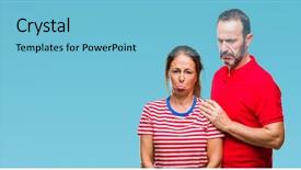  Presentation with loving hearts love heart candy - Colorful presentation theme enhanced with depressed and worry for distress backdrop and a light blue colored foreground