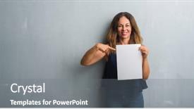  Presentation with bank - PPT layouts featuring age hispanic woman holding bank background and a  colored foreground