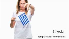 Presentation with negative - Cool new theme with age hispanic woman holding flag backdrop and a white colored foreground