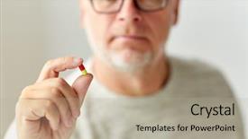  Presentation with medicine - PPT layouts consisting of age medicine healthcare and people background and a mint green colored foreground