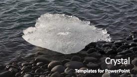  Presentation with ice block - Beautiful presentation theme featuring age millions of years ago backdrop and a dark gray colored foreground