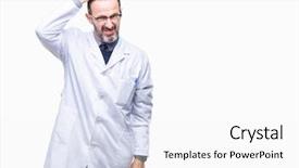  Presentation with collaboration health professional - Beautiful PPT theme featuring age senior hoary professional man backdrop and a white colored foreground