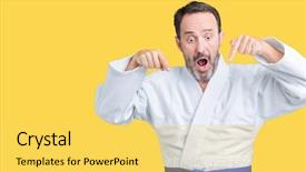  Presentation with age in place - Slide deck featuring age senior man wearing kimono background and a yellow colored foreground