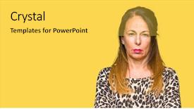  Presentation with animal print - PPT layouts enhanced with age woman wearing leopard animal background and a  colored foreground