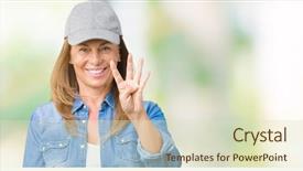  Presentation with black women beautiful woman - Theme with age woman wearing sport cap background and a  colored foreground