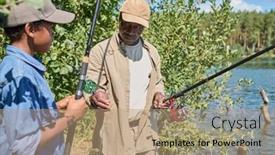  Presentation with aged - PPT layouts featuring aged-african-american-man background and a coral colored foreground