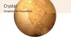  Presentation with aged map - Presentation design featuring aged america map-vintage artwork background and a yellow colored foreground