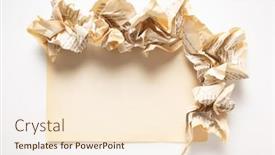  Presentation with aged paper - Theme having aged-book-paper-and-crumpled background and a cream colored foreground