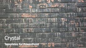  Presentation with red brick wall - Slides with aged brick wall in black background and a gray colored foreground