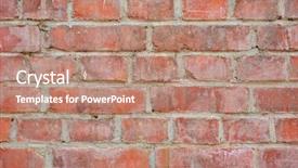  Presentation with red brick wall - Slide deck featuring aged brick wall in red background and a coral colored foreground