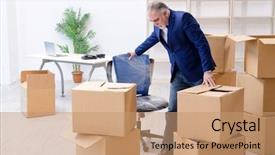  Presentation with moving libre - Colorful presentation theme enhanced with aged businessman moving to new backdrop and a  colored foreground